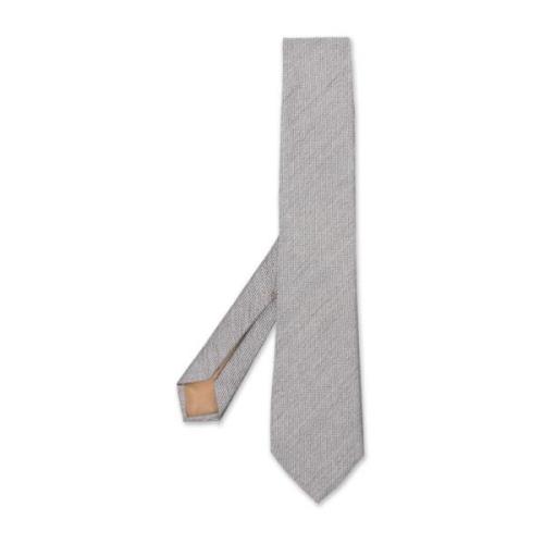 Elegante Jacquard Grijze Stropdas Hugo Boss , Gray , Heren