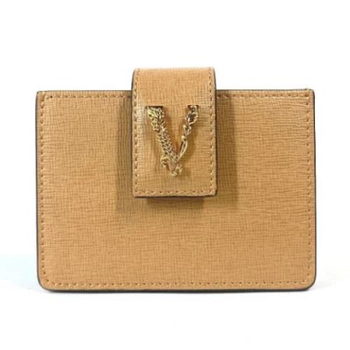 Pre-owned Leather wallets Versace Pre-owned , Beige , Dames