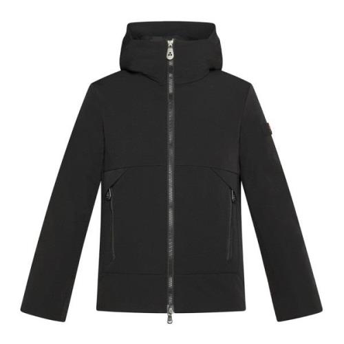 Hooded Nylon Jas Loge Peuterey , Black , Unisex