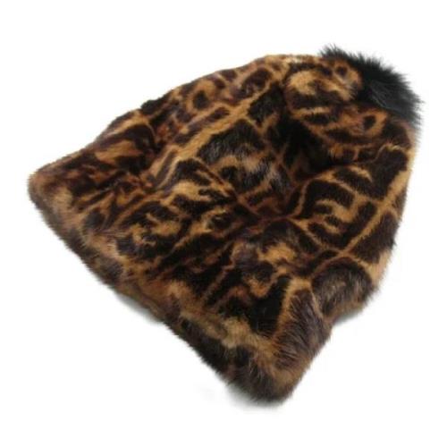 Pre-owned Fabric hats Fendi Vintage , Brown , Dames