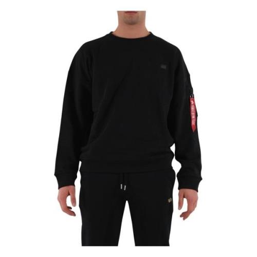 Essentials Sweatshirt Alpha Industries , Black , Heren