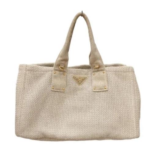 Pre-owned Canvas prada-bags Prada Vintage , Beige , Dames