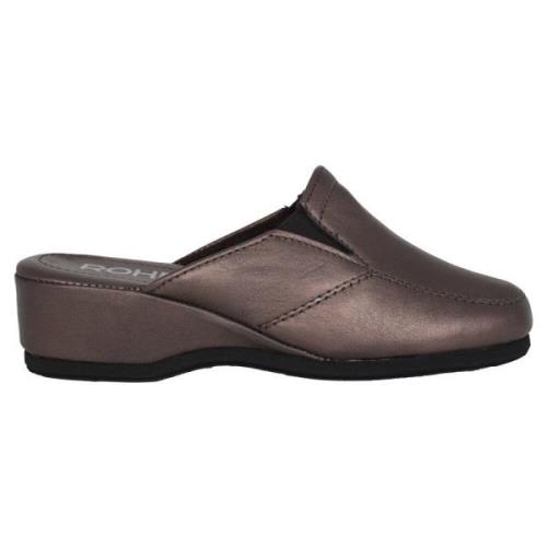 Leren huisslipper - Brons Rohde , Brown , Dames