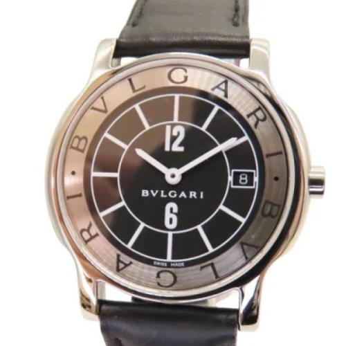 Pre-owned Metal watches Bvlgari Vintage , Black , Heren