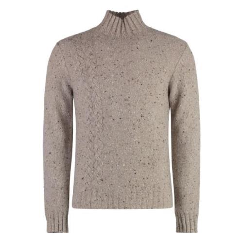 Heather Cashmere Turtleneck Sweater Malo , Beige , Heren