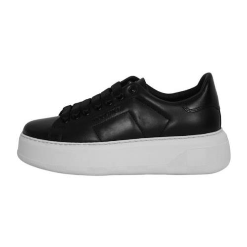 Chunky Court Nappa Sneaker Woolrich , Black , Dames