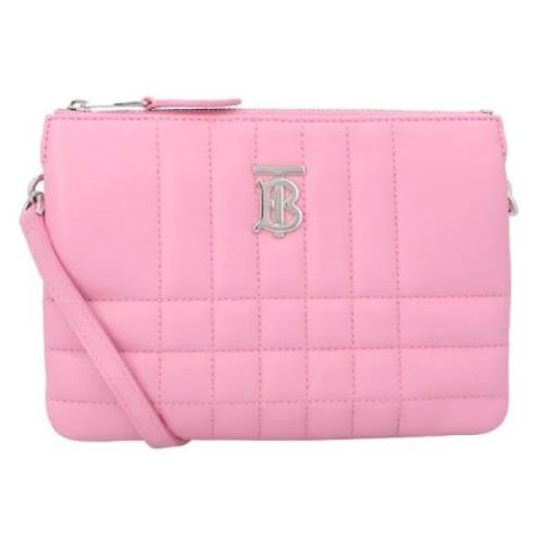 Leather shoulder-bags Burberry , Pink , Dames