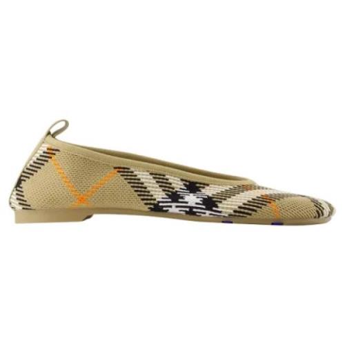 Nylon flats Burberry , Beige , Dames