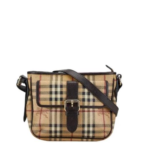 Pre-owned Canvas shoulder-bags Burberry Vintage , Beige , Dames