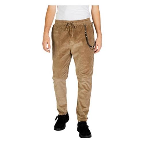 Bruine Rits Kant Broek Zakken Herfst/Winter Gianni Lupo , Brown , Here...