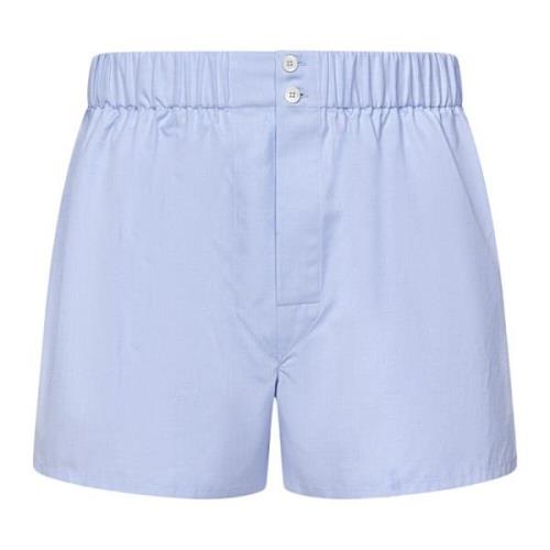 Heldere Blauwe Katoenen Boxershorts Brioni , Blue , Heren