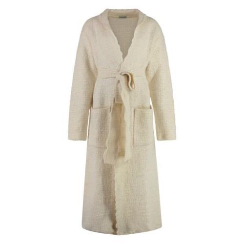 Cashmere Cardigan met Bijpassende Tailleband Malo , Beige , Dames