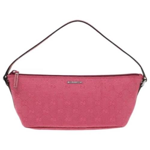 Pre-owned Canvas pouches Gucci Vintage , Pink , Dames