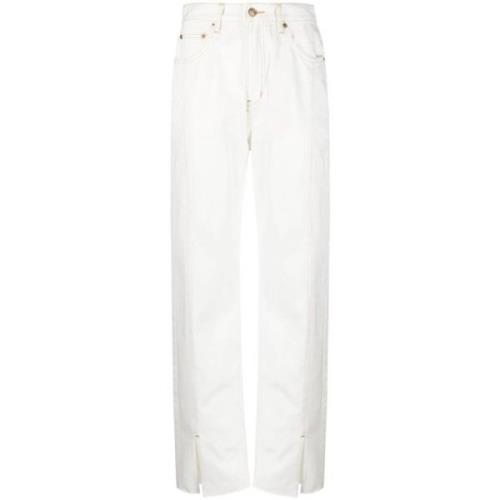 Witte Straight Jeans met Sugar Rush Panel Ksubi , White , Dames