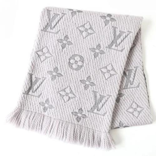 Pre-owned Fabric scarves Louis Vuitton Vintage , Gray , Dames