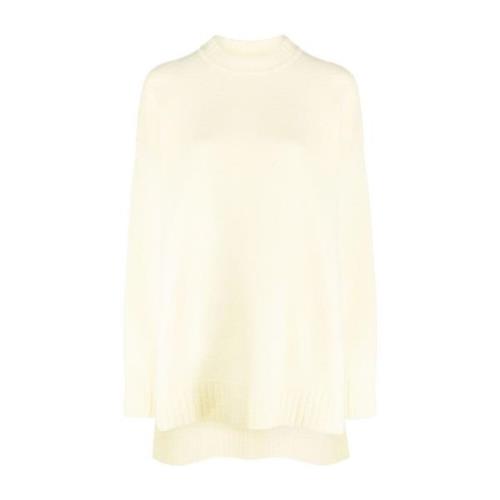 Gele Wollen Crew Neck Sweater Jil Sander , Beige , Dames