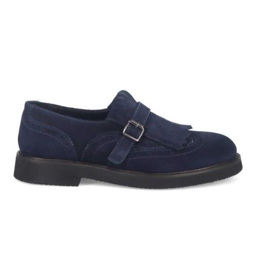 Blauwe Instap Sneakers met Franje Sangiorgio , Blue , Dames