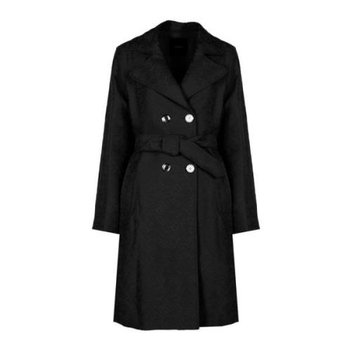 Elegant Trench Coat Pinko , Black , Dames