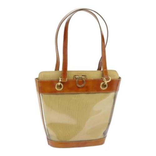 Pre-owned Vinyl shoulder-bags Salvatore Ferragamo Pre-owned , Beige , ...