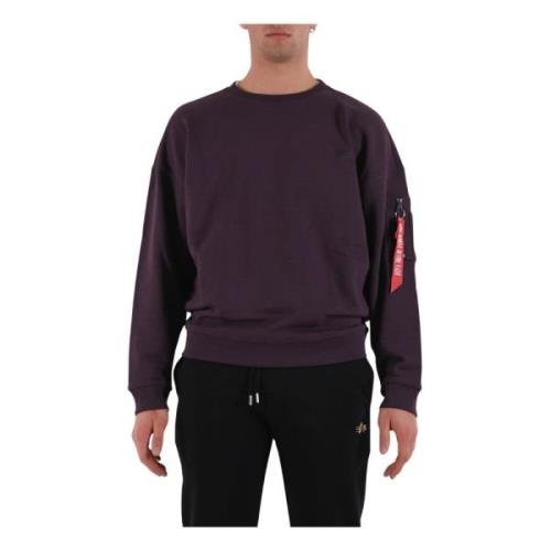 Essentials Sweatshirt Alpha Industries , Purple , Heren