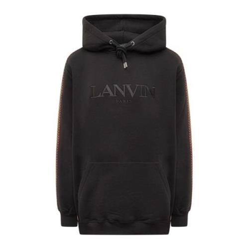 Zij Curb Hoodie Sweatshirt Lanvin , Black , Heren