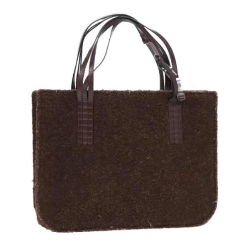 Pre-owned Wool totes Chanel Vintage , Brown , Dames