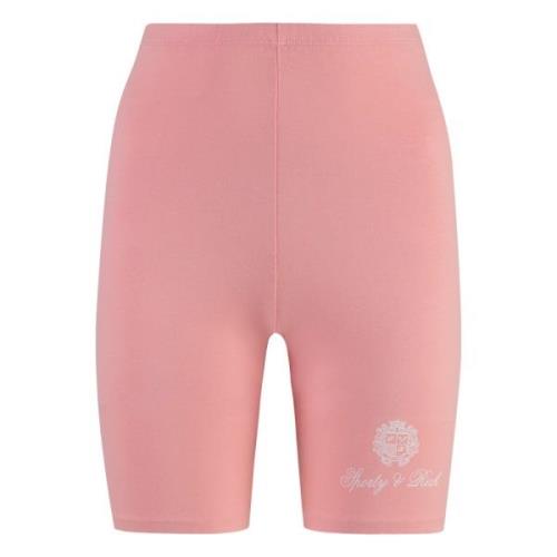 Elastische Taille Katoenen Shorts Sporty & Rich , Pink , Dames