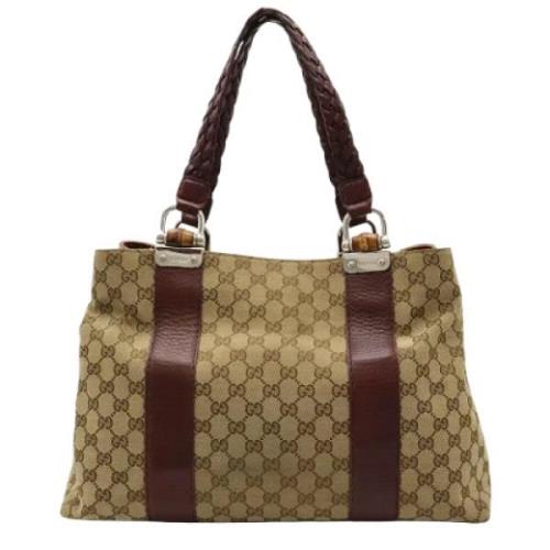 Pre-owned Canvas gucci-bags Gucci Vintage , Brown , Dames