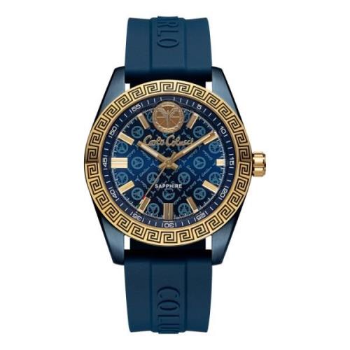 Sportief-Elegante Herenhorloge met Siliconen Band Carlo Colucci , Blue...