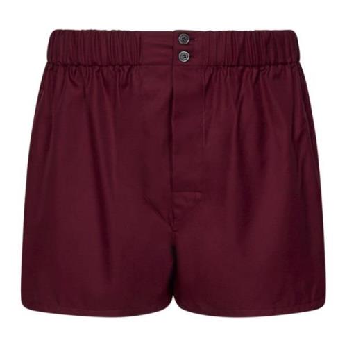 Luxe Bordeaux Katoenen Boxershorts Brioni , Red , Heren