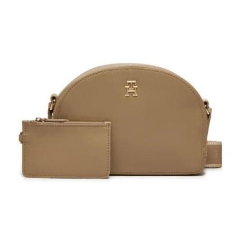 Maan Crossover Tas voor Vrouwen Tommy Hilfiger , Beige , Dames