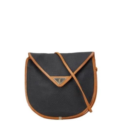 Pre-owned Leather shoulder-bags Saint Laurent Vintage , Black , Dames