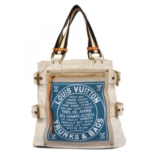 Pre-owned Fabric louis-vuitton-bags Louis Vuitton Vintage , White , Da...