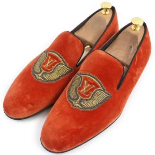 Pre-owned Canvas flats Louis Vuitton Vintage , Orange , Heren