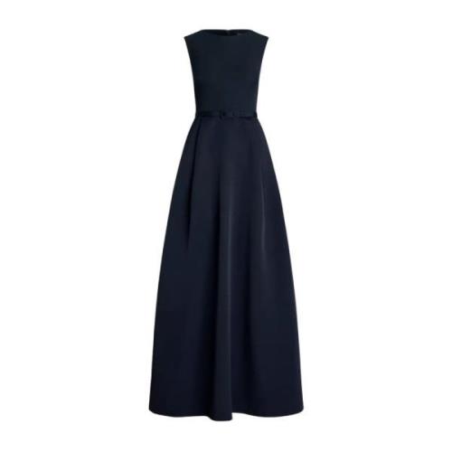 Navy elegante maxi jurk Ralph Lauren , Blue , Dames