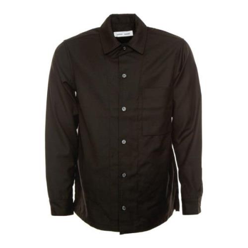 Gerecycled Wollen Overshirt Samsøe Samsøe , Black , Heren