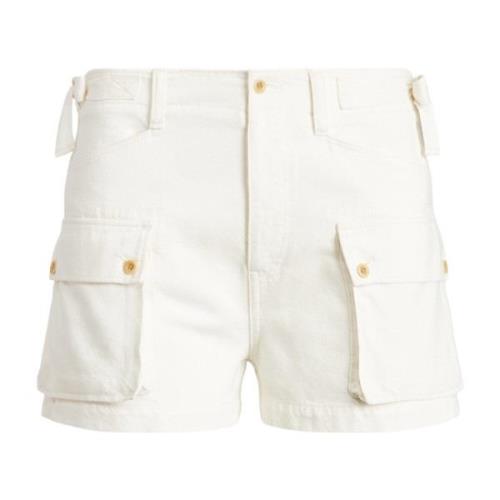 Shorts met middelhoge taille Ralph Lauren , White , Dames