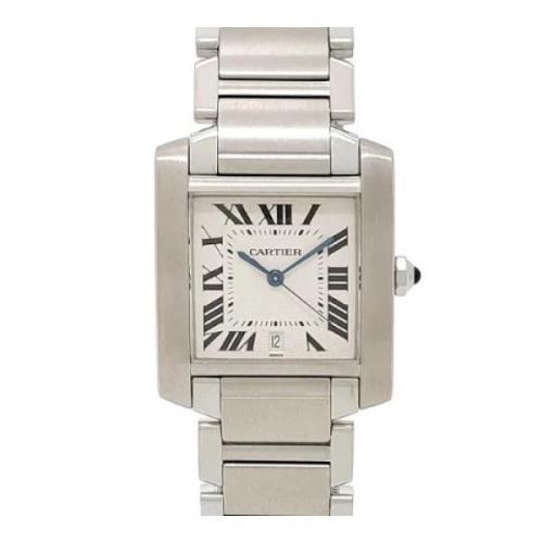 Pre-owned Metal watches Cartier Vintage , White , Heren