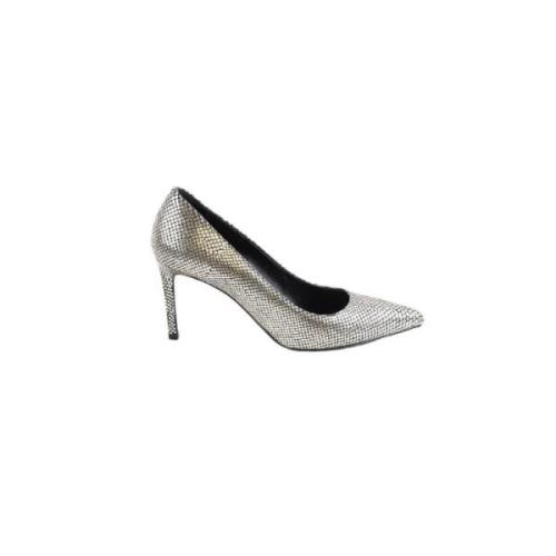 Pre-owned Leather heels Yves Saint Laurent Vintage , Gray , Dames