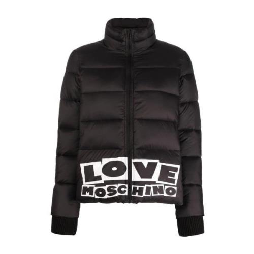 Zwarte Puffer & Down Jas Love Moschino , Black , Dames