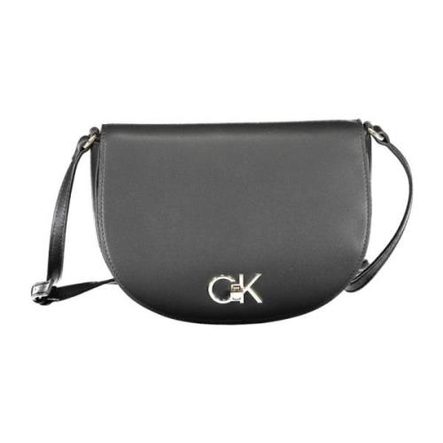 Zwarte dames schoudertas met verstelbare band Calvin Klein , Black , D...