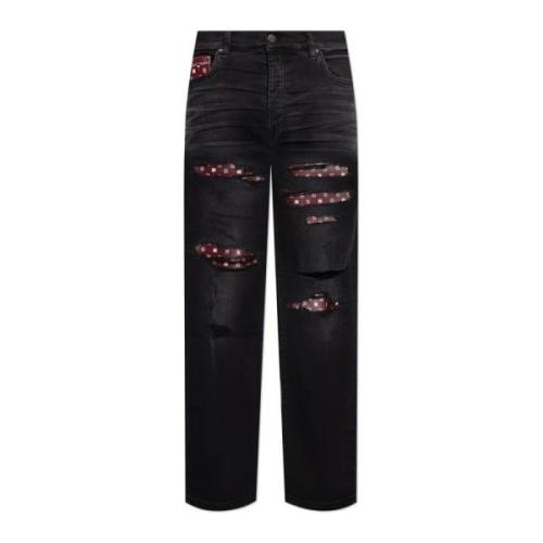 Jeans met vintage-effect Amiri , Black , Heren