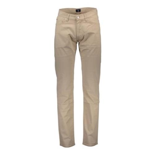 Beige Katoenen Jeans Broek, 5-Pocket Gant , Beige , Heren