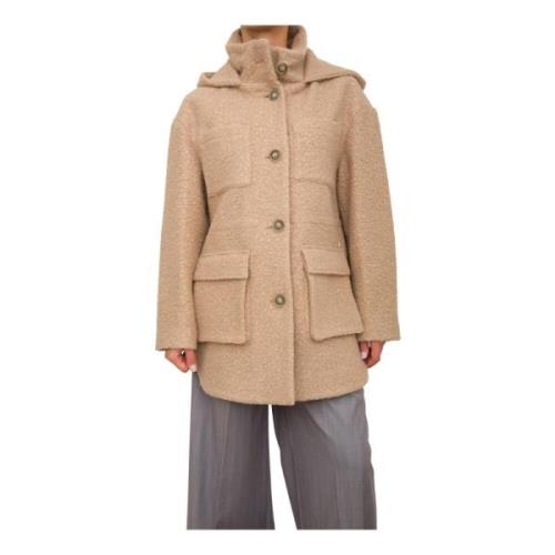 Beige Parka Jas voor Vrouwen Twinset , Beige , Dames