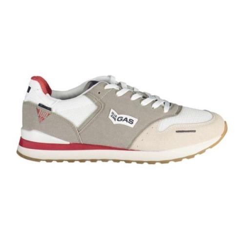 Sportieve witte vetersneakers met contrastdetails GAS , White , Heren