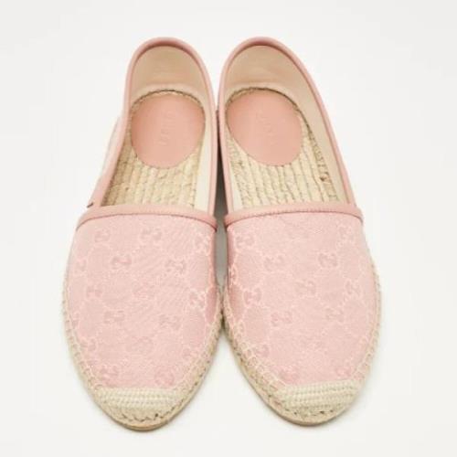 Pre-owned Canvas espadrilles Gucci Vintage , Pink , Dames