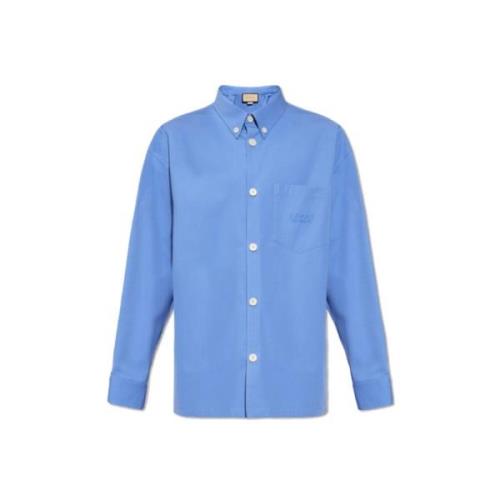 Stijlvolle Shirt voor Mannen Gucci , Blue , Heren