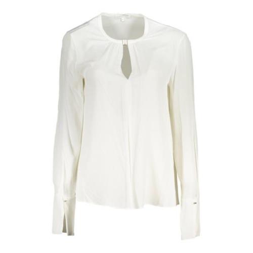 Blouse met lange mouwen en contrastdetails Patrizia Pepe , White , Dam...