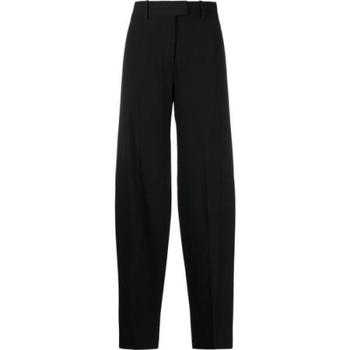 Zwarte Casual Broek Polyester Viscose Elastaan The Attico , Black , Da...