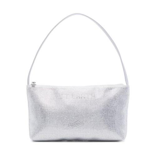 Strassy Zilveren Handtas met Strass MC2 Saint Barth , Gray , Dames